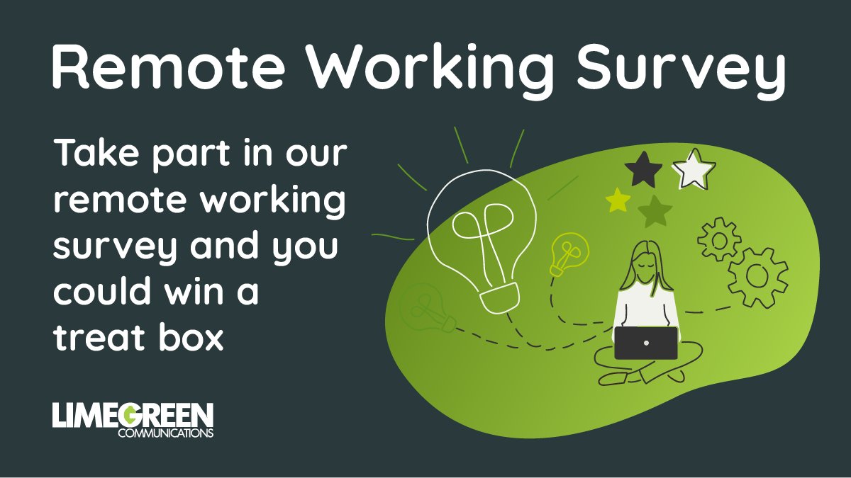 As 2021 starts and we move back into lockdown, we're keen to know how you feel about working practices. 

We'd love you to take part in our Remote Working Survey, and you could bag yourself a delicious treat box 😋

Click the link below to take part: surveymonkey.co.uk/r/Q2YG7KS