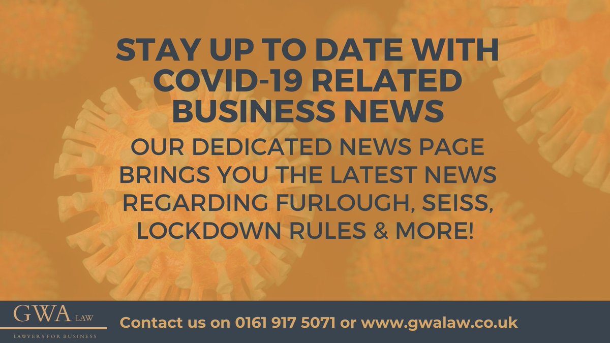COVID-19 has  affected businesses and individuals in the UK. GWA Law is dedicated to aiding you and your business in the recovery process in the quickest and most efficient ways possible. 

Stay in the know, stay up to date: gwalaw.co.uk/covid-19/

#covid19 #furlough #cjrs