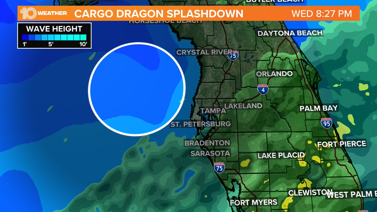 GrantGilmoreWX's tweet photo. ON ITS WAY! #GONavigator is on it way to recover #cargodragon2 after splashdown this evening. https://t.co/ES0lR50RAE