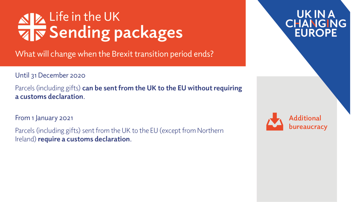 UKandEU's tweet photo. If you're sending a package to the EU from the UK (except Northern Ireland), you need to include a customs declaration 📦

#BrexitChanges https://t.co/KtZCQhMUtF