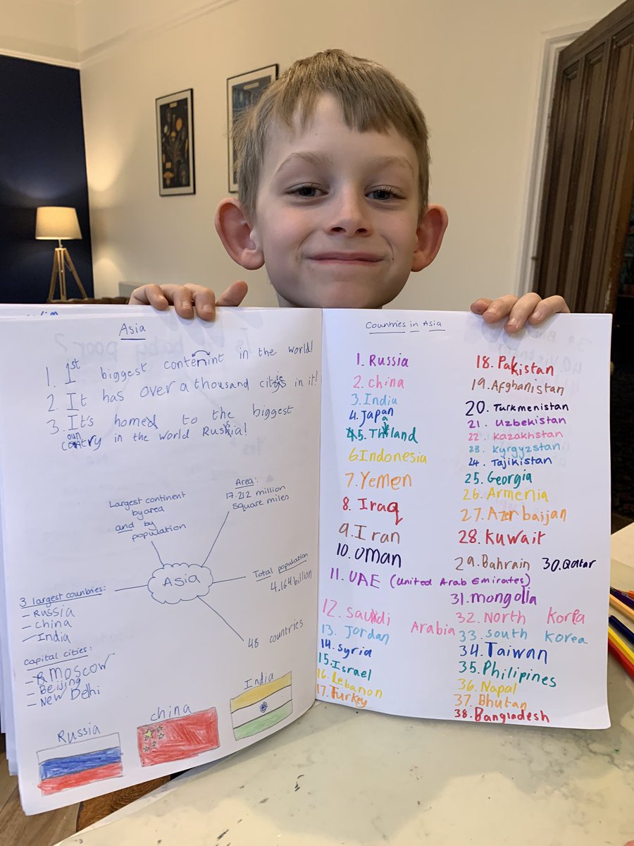 broomesville's tweet photo. Peter is loving learning about Asia today!  We now know the names of all 48 countries! @DovedaleY3 @DovedalePrimary https://t.co/mqrCzTJ64H