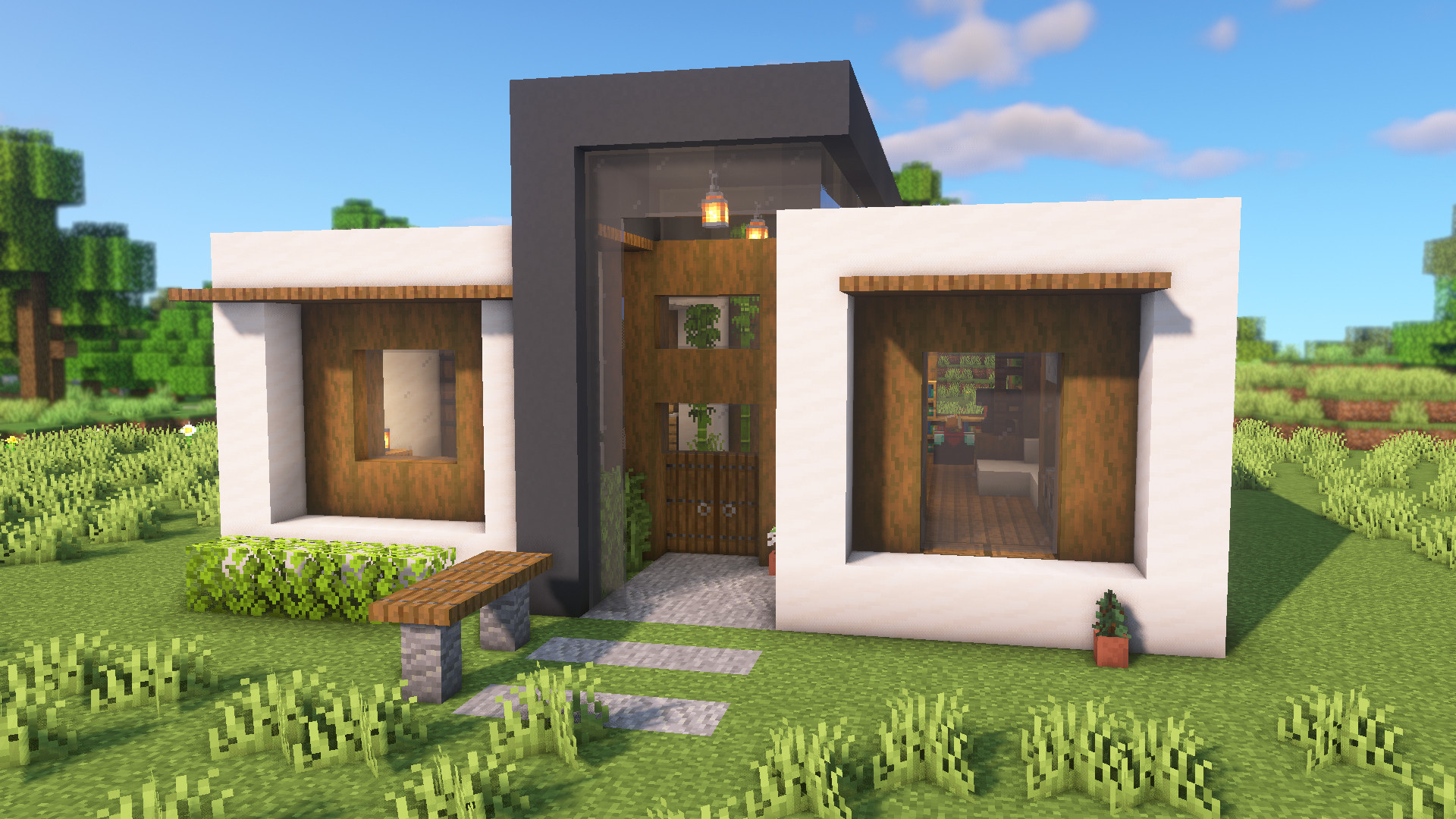 Fedo on X: A modern survival house in Minecraft Tutorial: https