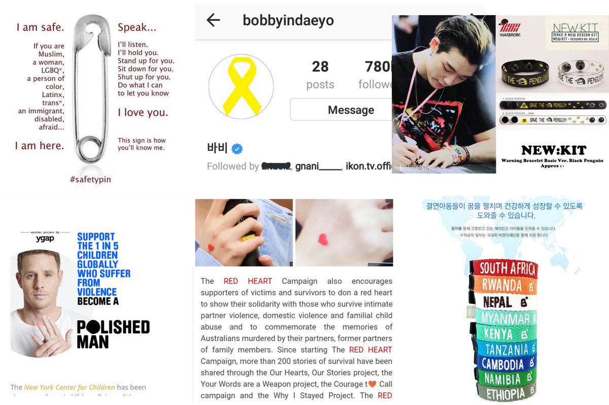  #BOBBY of iKON Participating and Supporting in Awareness Campaigns, A Thread to show you a little part of him.“I want to inspire and influence people, not just through music, but through the way I live” - BOBBY @YG_iKONIC  @bobbyranika  #iKON  #바비  #バビ  #아이콘