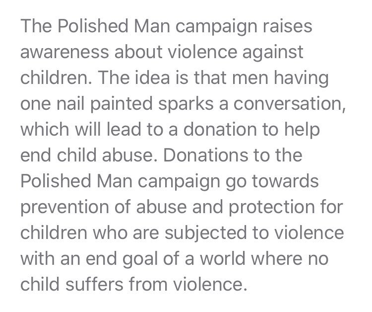 Polished Man Campaign:bobby join that campaign since 2017 until today. The campaign raise awareness about violence against children. other idol was inspired to do the same campaign because of him.  @YG_iKONIC  #BOBBY