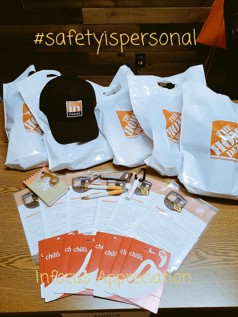 Thank you to all our infocus members. We appreciate everything you have done this past year, to help keep our associates and customers safe. #SafetyIsPersonal <a href="/maryanne_stl/">Maryanne St. Laurent</a> <a href="/JasonArigoni/">Jason Arigoni</a> <a href="/THDMikeP/">Mike Powell</a> <a href="/FFolberth/">Felicia Folberth</a> <a href="/DepotLisbon/">Lisbon Home Depot #6221</a> @MandaaB8