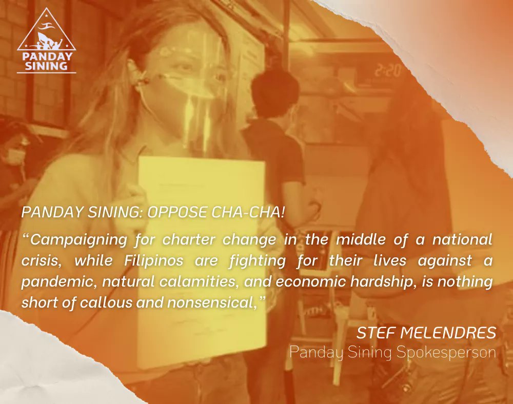 “Campaigning for charter change in the middle of a national crisis, while Filipinos are fighting for their lives against a pandemic, natural calamities, and economic hardship, is nothing short of callous and nonsensical.'

READ MORE: facebook.com/65174929162148…

#BakunaHindiChacha