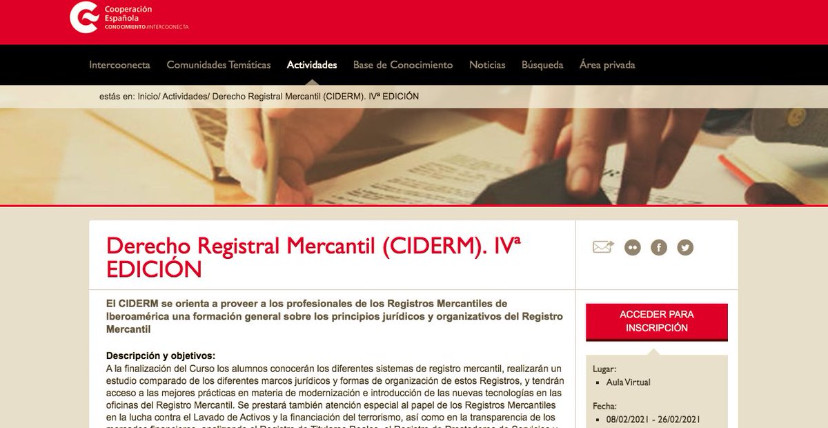 Registrador_es's tweet photo. ‼️ Ampliado el plazo de inscripción ‼️ Hasta el viernes 15 enero de la IV edición del Curso de Derecho Registral Mercantil #CIDERM @AECID_es 

Convocatoria 📌 https://t.co/NshwU4KlrF
Programa 📌 https://t.co/ZoDn9dyiYe
Inscripción gratuita 📌 https://t.co/HCBPpBPYm0 https://t.co/LS6XF88mvN