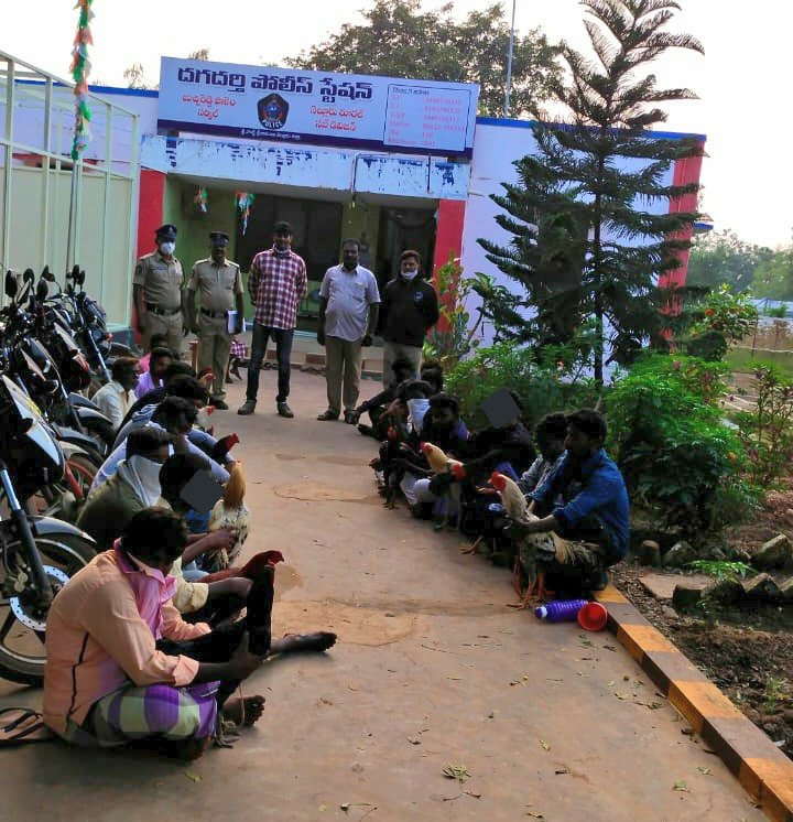 sp_nlr's tweet photo. నెల్లూరు జిల్లాలో పేకాట స్థావరాలపై దాడులు చేసి, దగదర్తి మండలం కామినేని పాలెం వద్ద 20 మందిని అరెస్ట్ చేసి నగదు Rs.50,100/-, ఆటో-1, 8 బైకులు, 15 కోళ్లను స్వాధీనం చేసుకున్న పోలీసు అధికారులు. #meenesthampoliceNellorePolice #friendlypolice @appolice100 #singlenumber #dagadarthi https://t.co/LC49XHdB5m