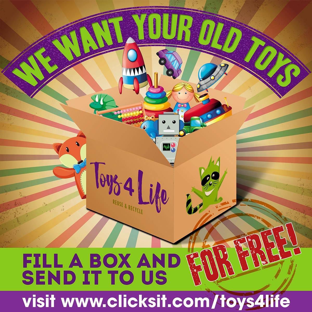 Toys4L's tweet photo. New toy recycling drop off scheme....free of charge!
click on this link https://t.co/vZjQ40NfFv Enter your email and it will generate a postage label. Fill a box full of your unwanted toys. Maximum 10kgs (max dimensions H60cm W50cm &amp; 50cm. Drop at your nearest collect plus store https://t.co/zIOUjO0QwI