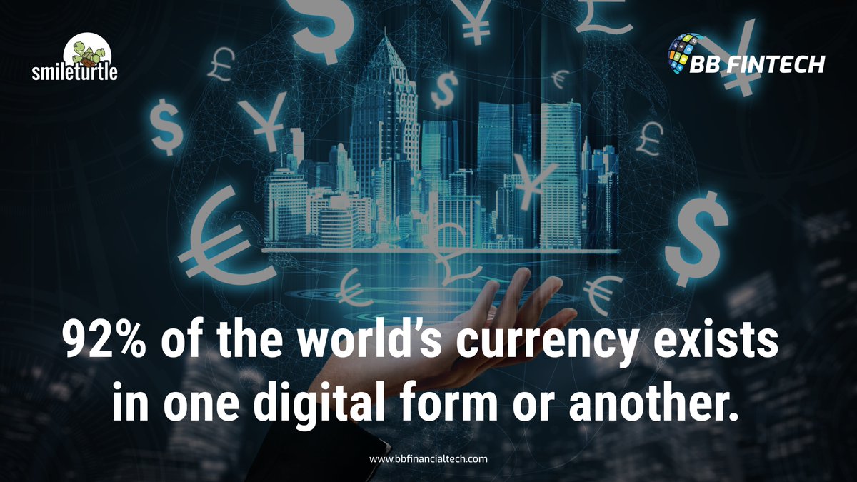 bb_fintech's tweet photo. Only an estimated 8 per cent of currency in the world is actual physical money, most of the money you earn and spend exists only on computers and hard drives. 
.
#Fintech #money #banks #financial #finances #finance #financialservices #innovate #digital #STGgroup #BB_Fintech https://t.co/OwmOLfNdok