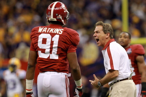 Saban once hired a sports psychiatrist to develop full psychological profiles of each player so the coaches would know what buttons to push or not push.Another time, he got actors to take players through improv exercises.He's always looking for ways to gain a mental edge.