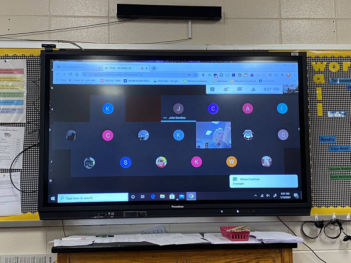 JwillisMcms's tweet photo. It’s a full house for Genetics bingo this morning!  #pineapple#science#mcms#monroeschools#googlemeets#7thgrade https://t.co/8Aj4ok63Vm