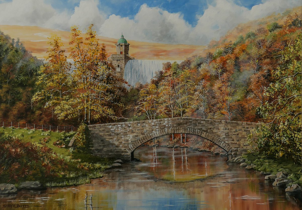 My last painting of 2020. Penbont Bridge, a scene from the Elan Valley, Powys, Mid-Wales.