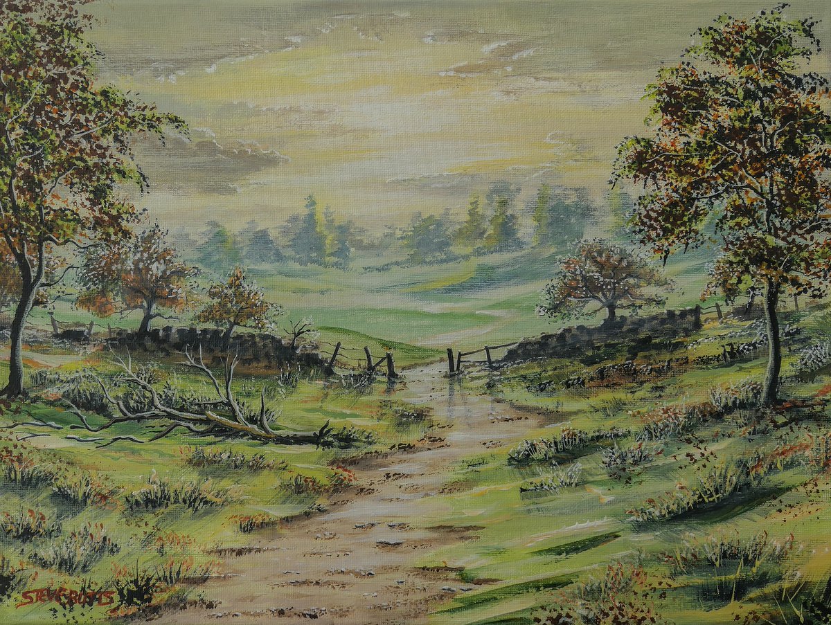My first painting of 2021, Autumn Sun