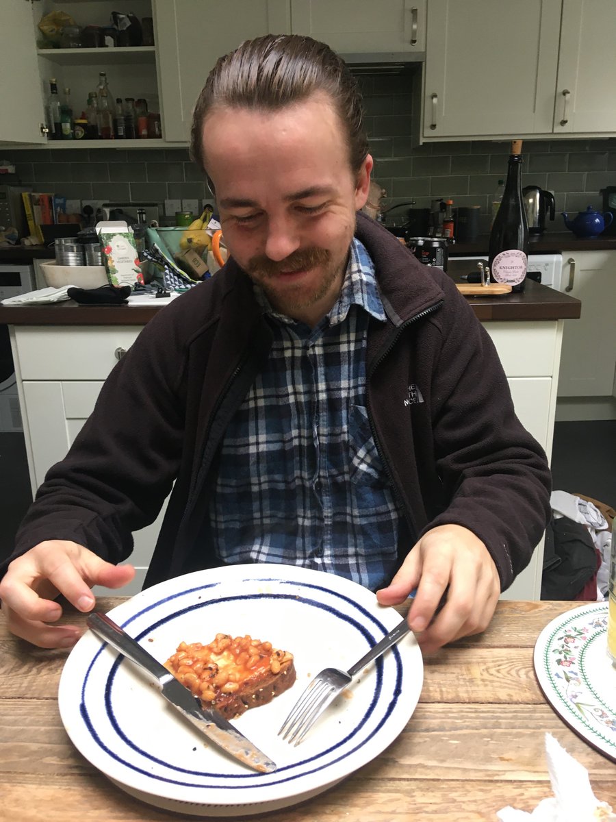 Beans on cheese on toast. Pre toasted bread, thin slices of cheese melted under the grill. Beans on the hob. No microwave in sight. <a href="/gregjames/">Greg James</a> <a href="/jimmy9/">James Anderson</a> <a href="/felixwhite/">Felix White</a>