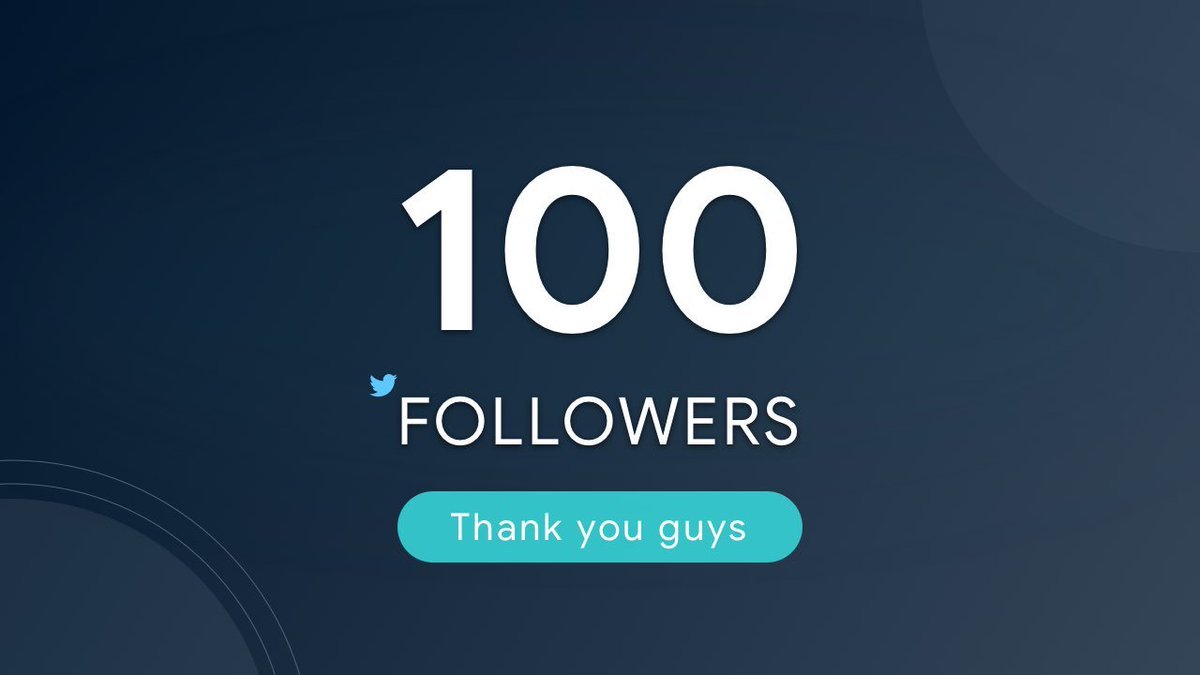 road to 1M followers start with 100, thank you all!