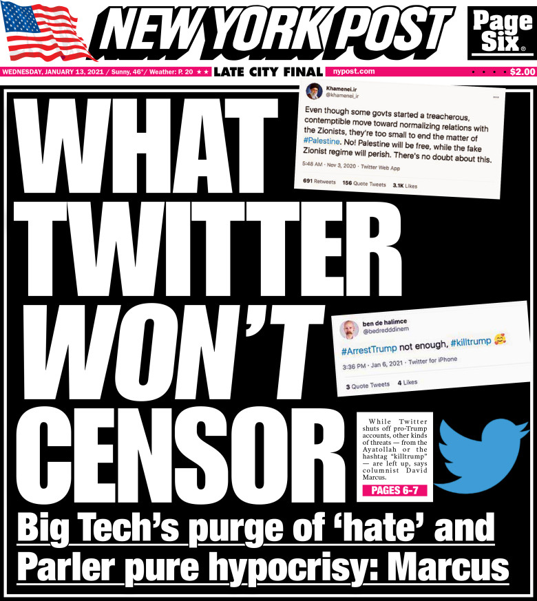 Today's cover: Opinion: The threats and violence Twitter won’t police https://t.co/BJdViOTvN5 https://t.co/RDRt0wRwbk