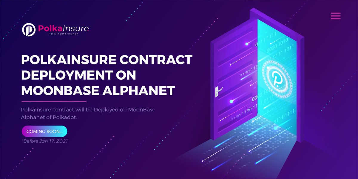PolkaInsure's tweet photo. π’Product Update: PolkaInsure Insurance contract will be deployed on MoonBase Alphanet, the MoonBeam testnet of Polkadot before January 17. #polkadot #polkainsure $PIS
~Multiple applications are being ported from Ethereum to MoonBeam. Moonbeam website: https://t.co/yT77Cm4y8b https://t.co/aBU9ygMFum