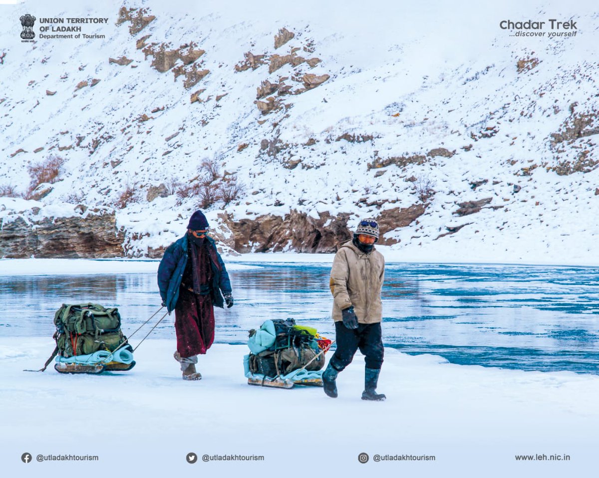 Gear up for Chadar before the ice melts!   (8/01/2021 - 28/02/2021)
#ladakh #leh #kargil #zanskar 
#Chadar #trek #frozenriver #adventuretourism 
<a href="/NatGeoTravel/">Nat Geo Travel</a> <a href="/BBC_Travel/">BBC Travel</a> <a href="/oltraveller/">Outlook Traveller</a> <a href="/incredibleindia/">Incredible!ndia</a> <a href="/DDNewslive/">DD News</a> <a href="/TheHinduSports/">The Hindu - Sports</a>