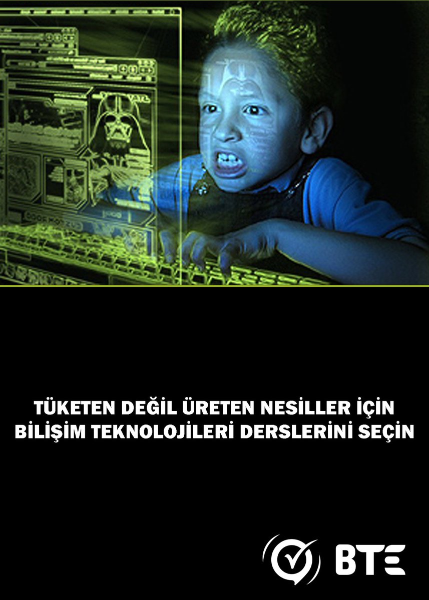 Tüketen değil üreten nesiller için bilişim teknolojileri dersini seçin. Bunun için her okula BT öğretmeni her kademeye Bilişim Teknolojileri dersi şart. 

DijitalGüvenlik Bilişimle

@btedernegi @btoplatformu @burcuyilmaz_bte