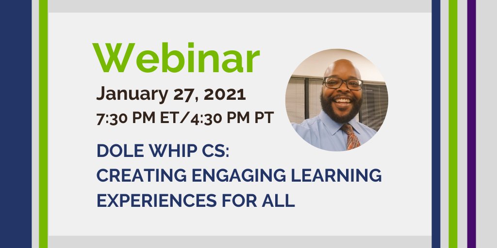 CSforAllTchrs's tweet photo. Save the date for a tasty treat! On January 27, we’re joining #CSforAllTeachers Ambassador @doctorstem for a #webinar exploring the DOLE WHIP #CS lesson plan: https://t.co/3pPAojiDlC https://t.co/emDmHRtOh0