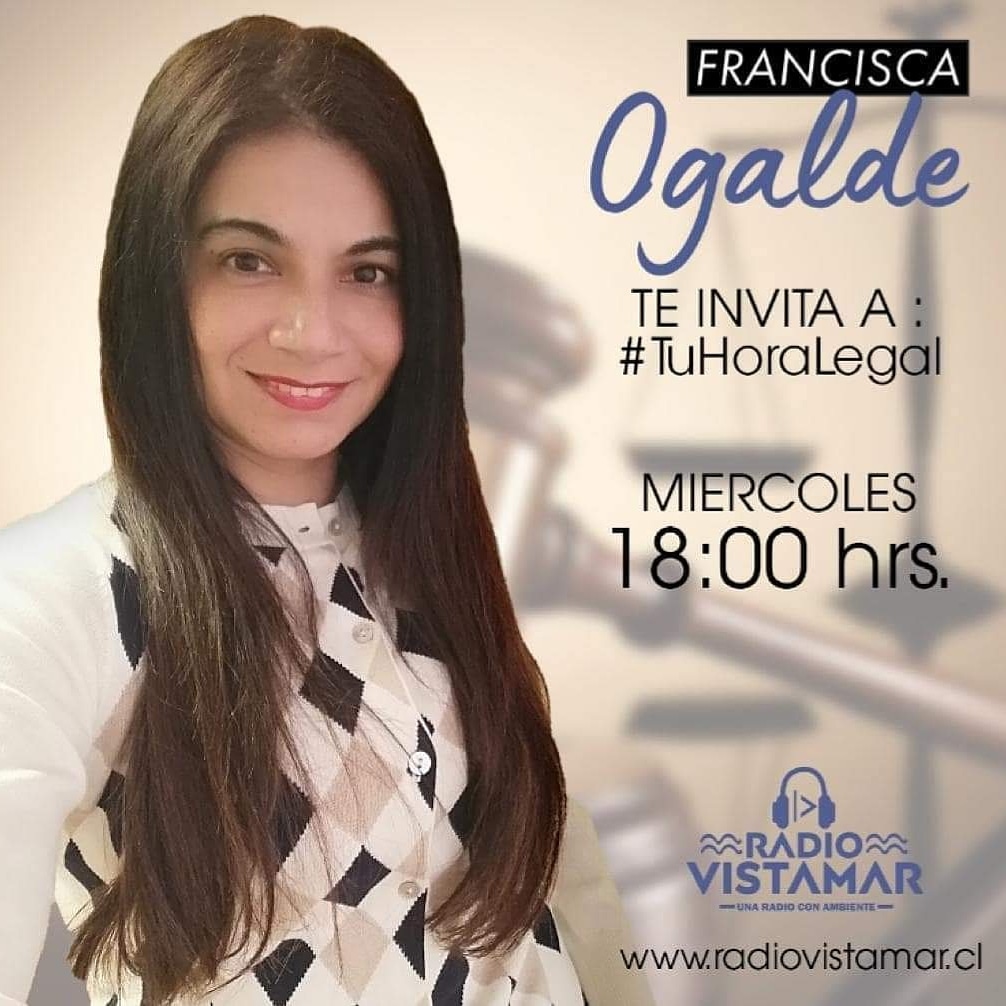 TU HORA LEGAL ⚖
Todos los miércoles a las 18:00 hrs. ⏰
Con la conducción de Francisca Ogalde 🎙️
A través de nuestro Facebook Live 💻 Nos encuentras como Radio Vistamar 📻

#RVM #Valparaiso #Viñadelmar #Placilla #Curauma #Reñaca #Quilpué #Villaalemana #Belloto #Concon