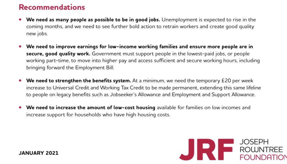 Also out today is UK Poverty 2021 by  @jrf_uk which has great recommendations as to how to try and solve this  https://www.jrf.org.uk/report/uk-poverty-2020-21