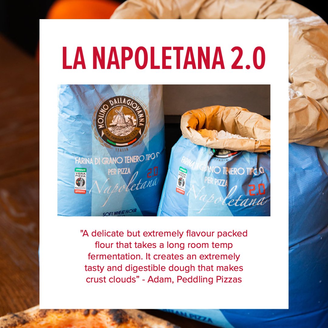 “It’s the flour I’ve always wanted” 🙌🏽

Introducing <a href="/mlDallagiovanna/">Molino Dallagiovanna</a> La Napoletana 2.0 - a premium Type 0 soft wheat flour for better pizza 🍕

Check out Adam, a Napoli-style pizza expert at <a href="/peddlingpizzas/">Peddling pizza</a>, review of the flour, above ☝🏼

bit.ly/SalvoLaNa #Salvo1968