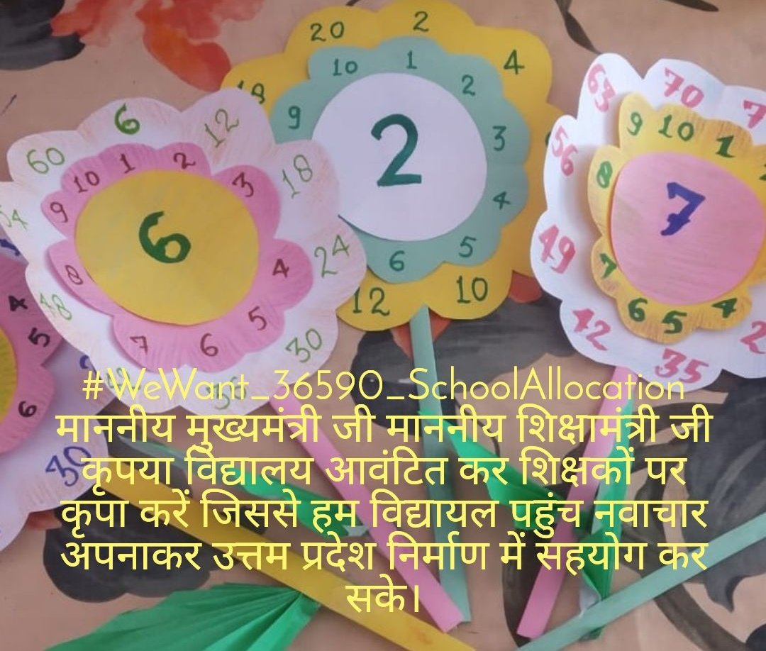 #WeWant_36590_SchoolAllocation
माननीय श्री <a href="/myogiadityanath/">Yogi Adityanath</a> जी को अत्यंत धन्यवाद #69k_शिक्षक_भर्ती योग्यता के साथ संपन्न कराई🙏🏻 माननीय <a href="/drdwivedisatish/">Dr Satish Dwivedi</a> जी दूसरे शहर से आए शिक्षक आवंटन नहीं होने से आवास व आर्थिक समस्या से पीड़ित हैं कृपया शीघ्र आवंटन को निर्देशित करनेकी कृपा करें।