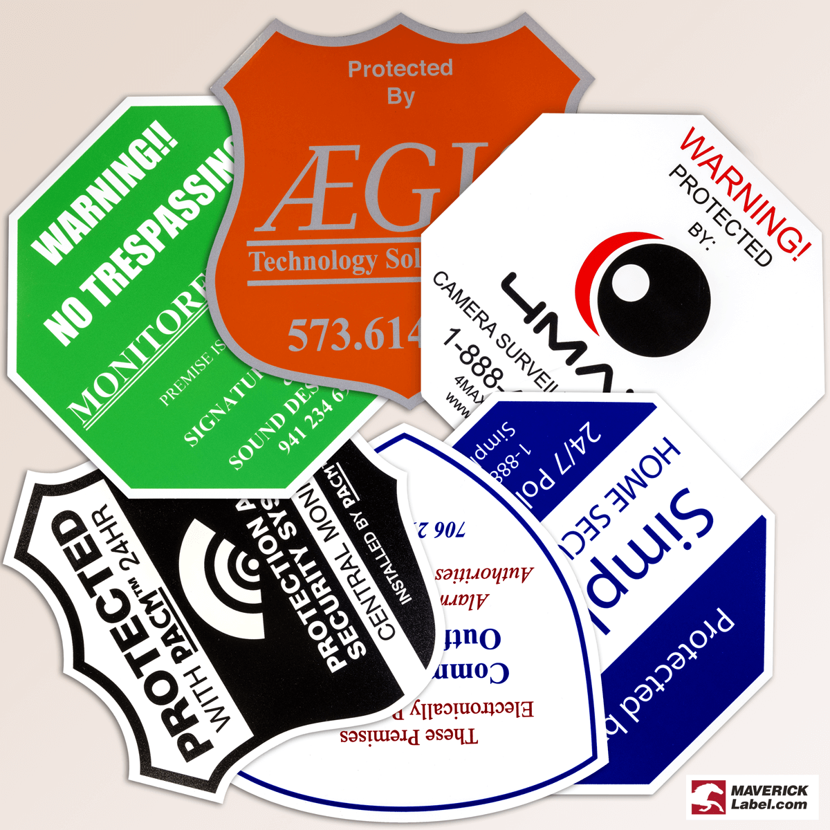 mavericklabel's tweet image. Use our 9x9 security signs to allow your customers to show that their homes or businesses are protected - while at the same time advertising your business. Get your FREE quote today! #alarmsystem #securitysigns #customprinted  bit.ly/383YjKX