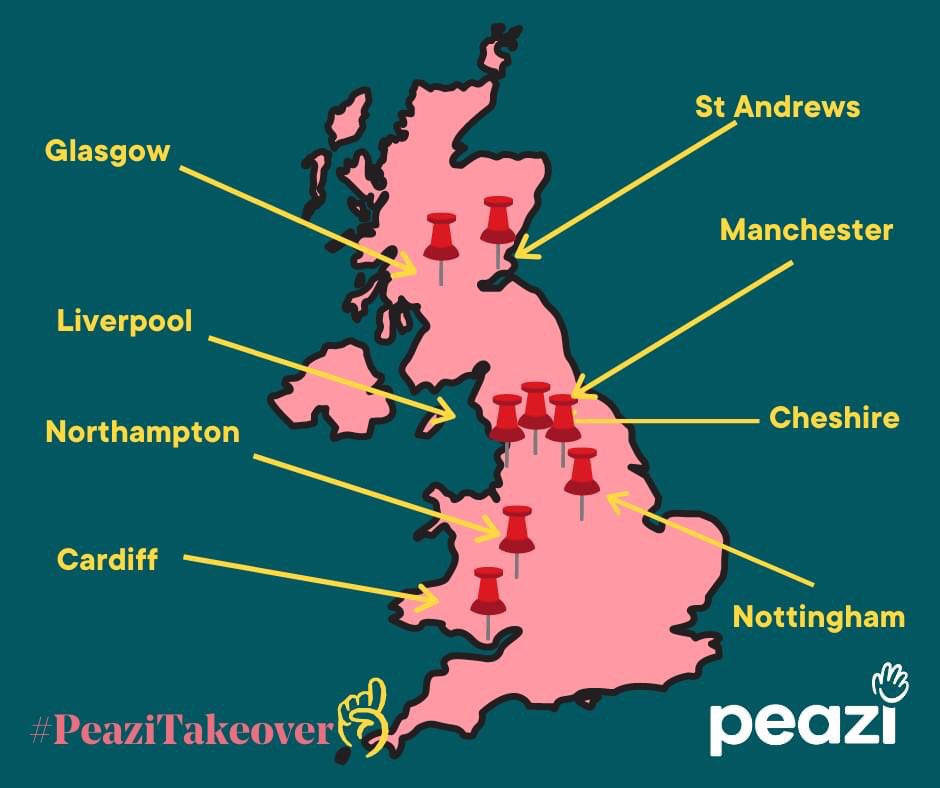 Peazi_'s tweet photo. The last year has been challenging to say the least, but we’re super proud of everything we’ve managed to achieve. It’s been an honour to team up with such amazing hospitality venues throughout the UK! ✨

Have you spotted Peazi in your city yet?

 #hospitality #mobileordering https://t.co/Uk8z3Y6kZ1