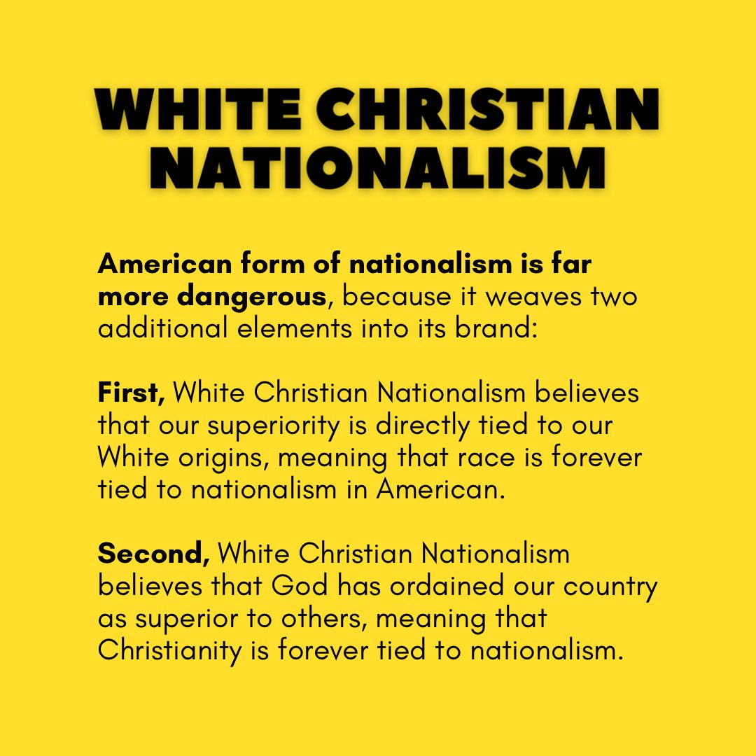Defining terms with precision is critical, especially Im perilous times like this.White Christian nationalism is one of most dangerous amalgamations we are facing. Here’s my best shot at defining it.[Thread]