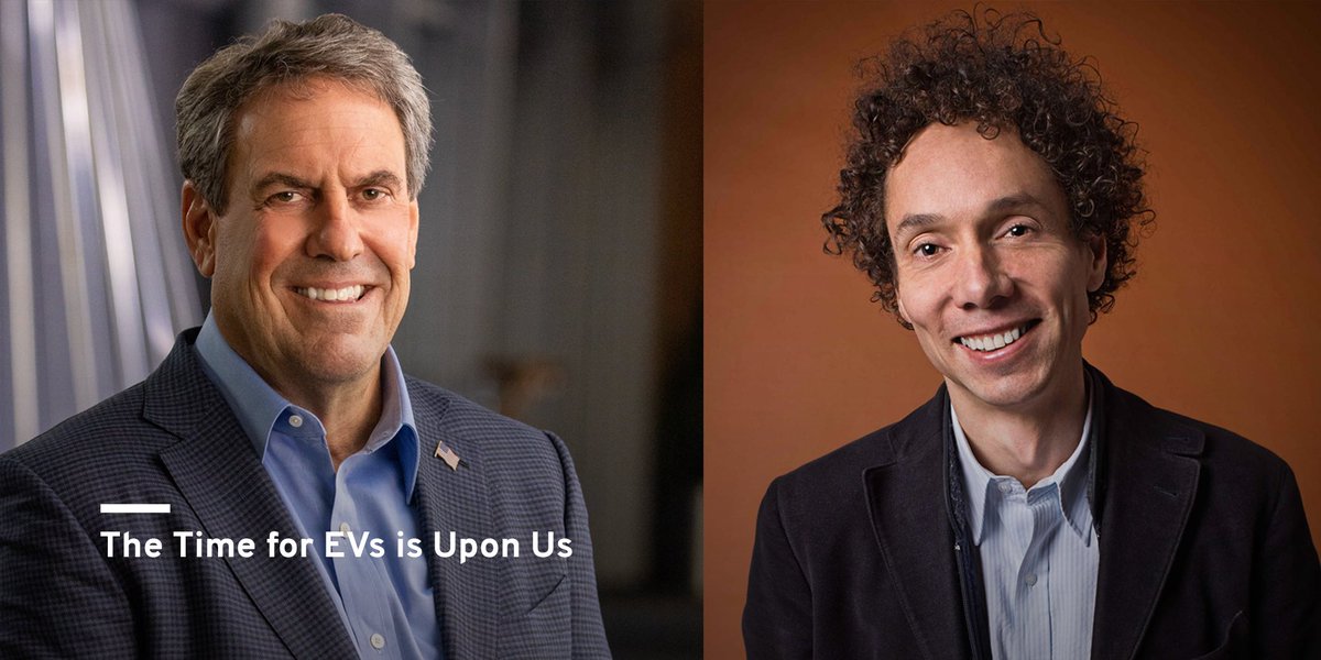 Gladwell's tweet photo. I spoke with @GM president Mark Reuss about the evolution of their Ultium Platform and the tipping point we’ve reached with electric vehicles. Tune in at https://t.co/S4E0VA8igl. #GMExhibitZero #ad https://t.co/aX05yDcqr4