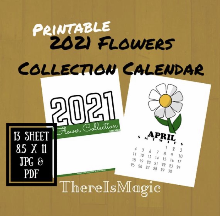ThereIsMagicTW's tweet image. Excited to share this new item from my #etsy: 2021 Printable Calendars, featuring here The Flower Collection. All hand drawn.  #2021calendar 

etsy.me/38Gyoe2