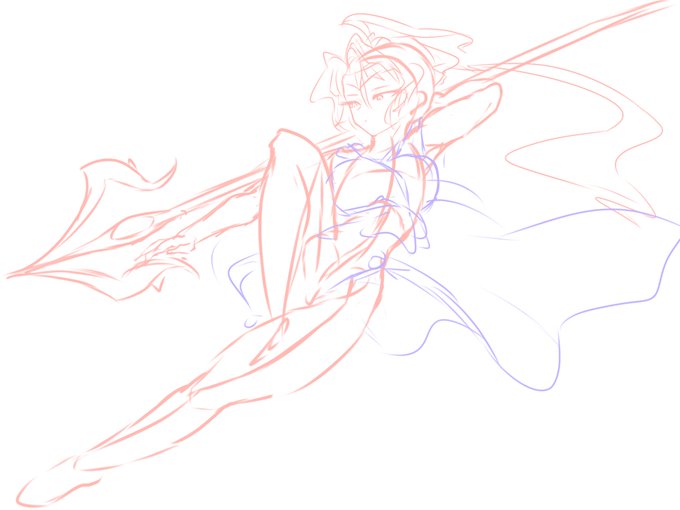 長い得物を持たせるの楽しすぎ 