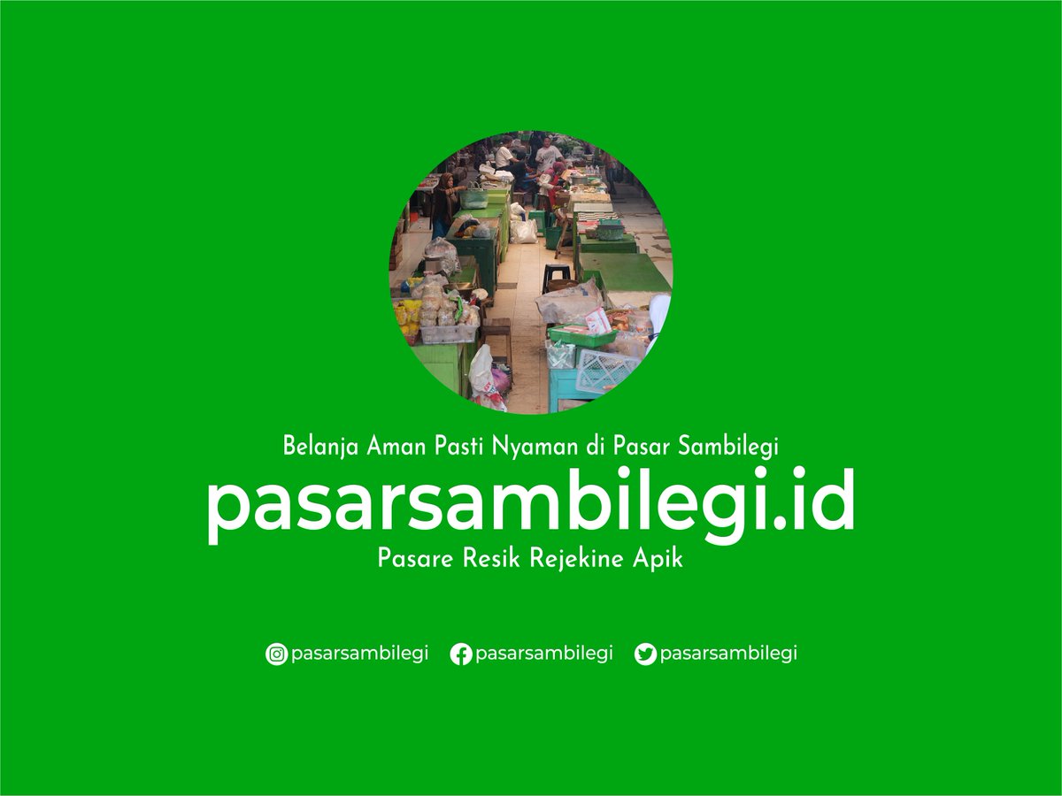 pasarsambilegi.id
Belanja Aman Pasti Nyaman

Pasar Sambilegi
Jl. Solo Km 9, Maguwoharjo, Depok, Sleman, DIY

#PasarRakyat
#PasarSambilegi
#Sleman
#Jogja
#BelanjaOnline
#SekolahPasar