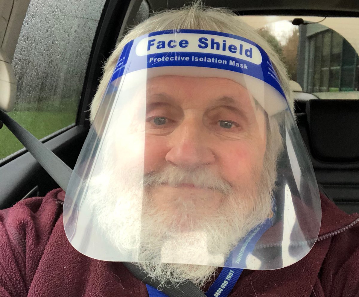 mcnaughtanrules's tweet photo. All kitted out, taking a client for his COVID vaccination today. He also was masked and sat in the back. Hand gel, antiseptic wipes and spray disinfectant all on board. I’m safe, he’s safe ! And I am only out on essential jobs. Going home to lockdown now. Please do the same! https://t.co/50vsMdK8rW