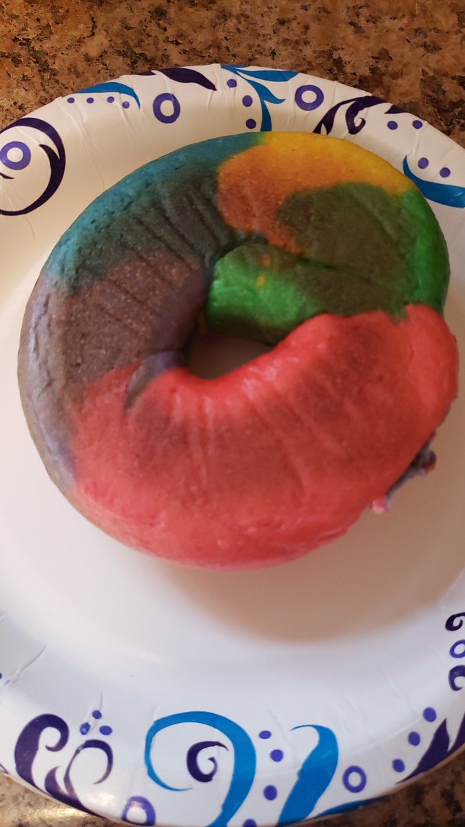 TLM327's tweet photo. What do gays eat for breakfast? #SuperGayBagels I have the best wife ever 😂💖 https://t.co/5QQvxmjc0t
