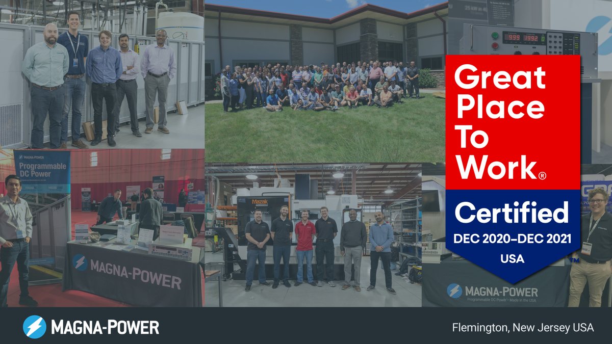 Magna_Power's tweet photo. We are proud to announce that Magna-Power has been named a 2021 Great Place to Work-Certified™ company! Thank you to the Magna-Power team for making it a great company!

https://t.co/J0LCzs0qV4

#GPTW https://t.co/9P1KQminu1