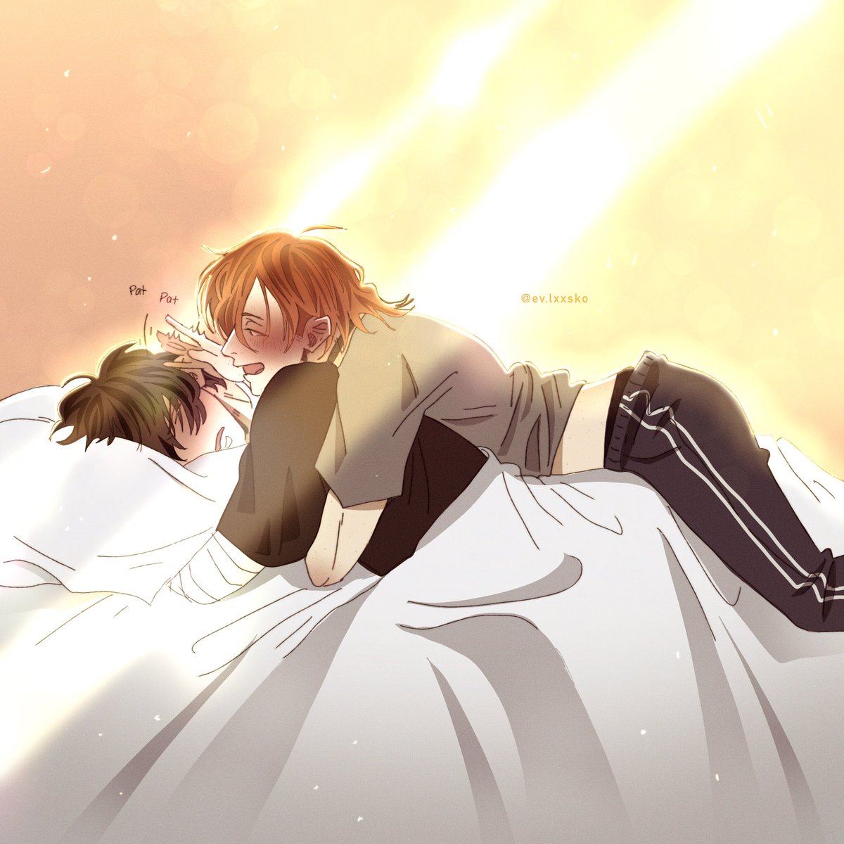 ELxxsko's tweet photo. cuddles! #soukoku #chuuyanakahara #DazaiOsamu https://t.co/3nV5ZOC25A
