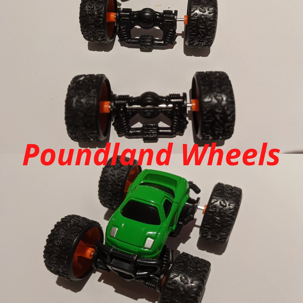 Some awesome wheels you don't even need a knife to get at from Poundland.  These Axels are designed to click in and out of the car body. 

Just a quick PSA for any #UK #Scratchbuilders

Going to be used on my #junkorks

#scratchbuild #orks #40k #kitbash #40kvehicles #toycars