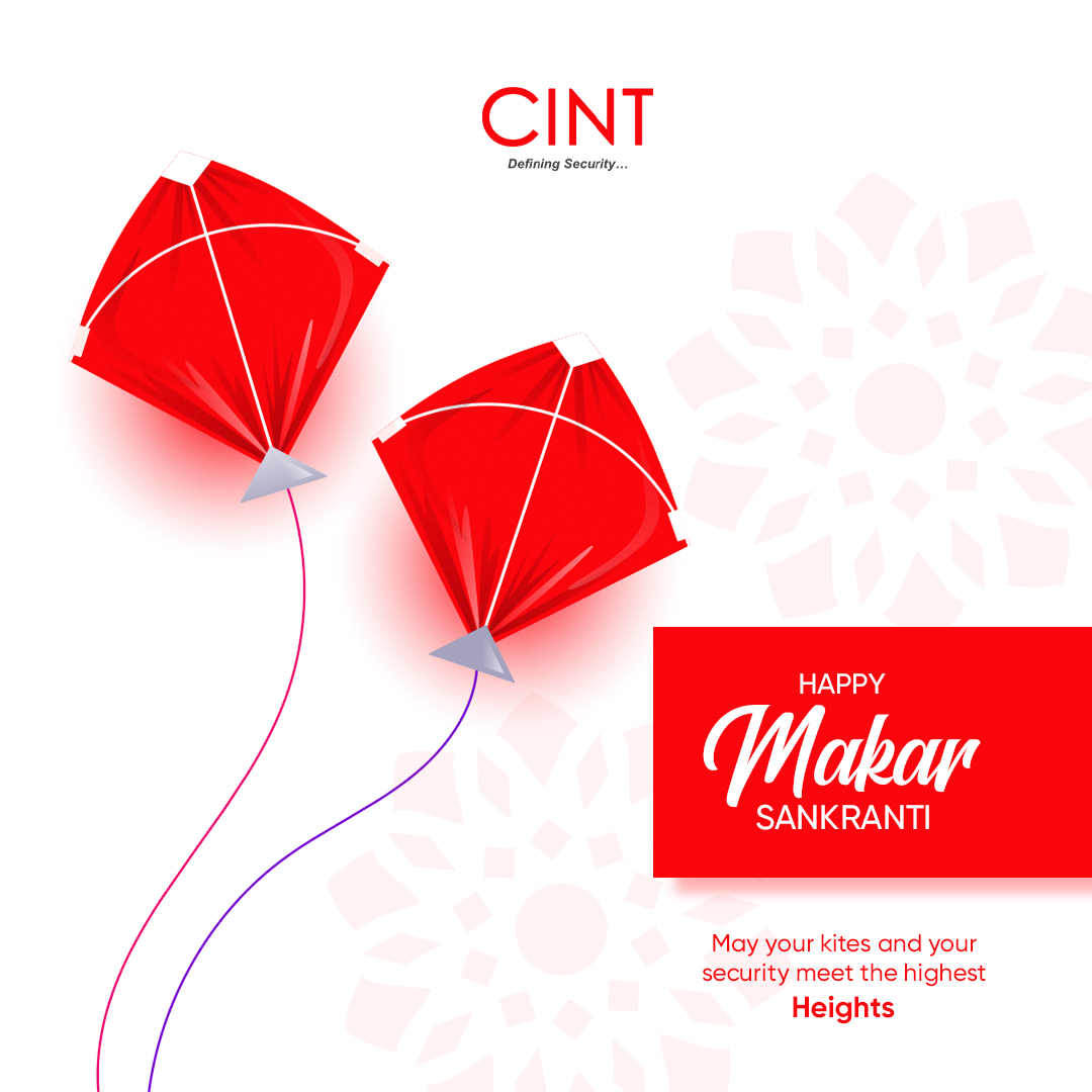 Cint_Security's tweet photo. Wishing you a #safe and #HappyMakarSankranti!
May your #kites and your #security meet the highest heights.
Let’s reach #greatheights together!
#Cint_Security family feels proud of its #achievements and looks forward to working with you.
Your safety is our #responsibility. https://t.co/DalIczgn0O