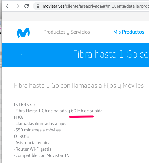 KennRamb's tweet photo. @movistar_es Si solicita subida de mis 600MB simétricas actuales a la oferta de 1GB, la velocidad de subida se reduce a 60MB? https://t.co/ZznQITDwDH