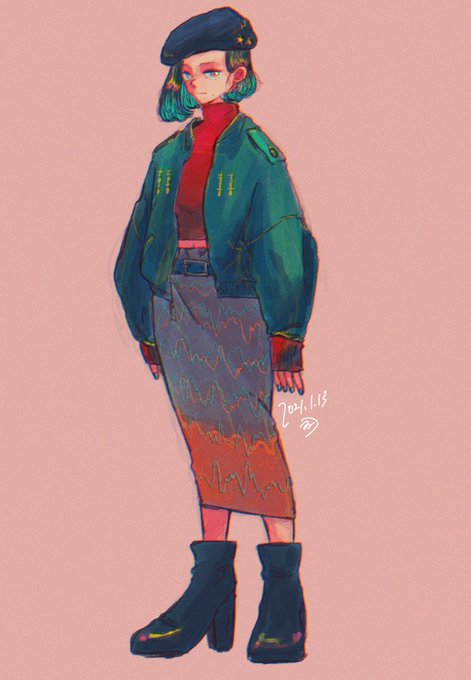 ベレー帽のtwitterイラスト検索結果