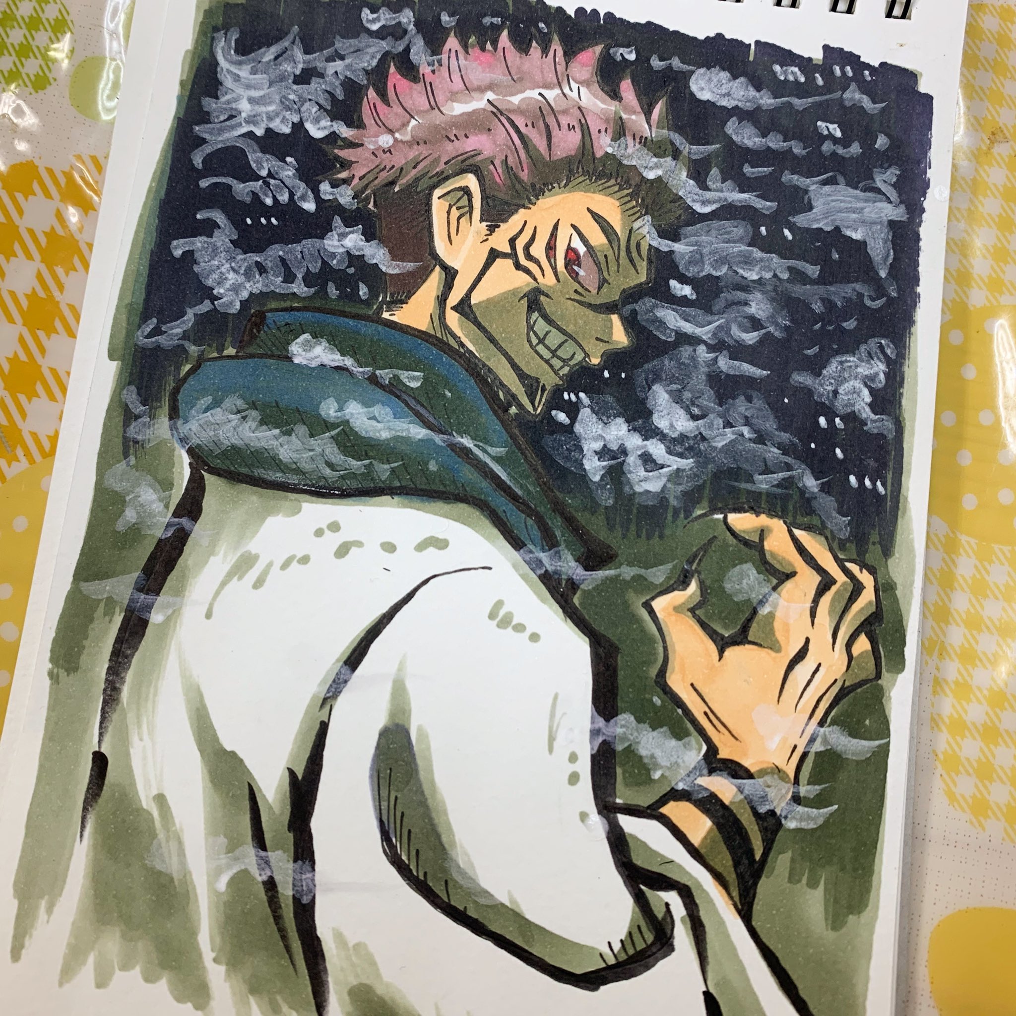 イーサン すくな 背景ミスったから誤魔化した 呪術廻戦 宿儺 虎杖 Anime Illustration イラスト 絵 Art アナログイラスト コピック コピック初心者 T Co Lxppmxqhdk Twitter