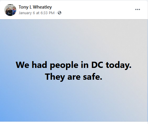Last week, as the U.S. Capitol was attacked, Wheatley was claiming "we had people in DC" and "Mike Pence failed" because he did not overturn Electoral College votes. (3/11)