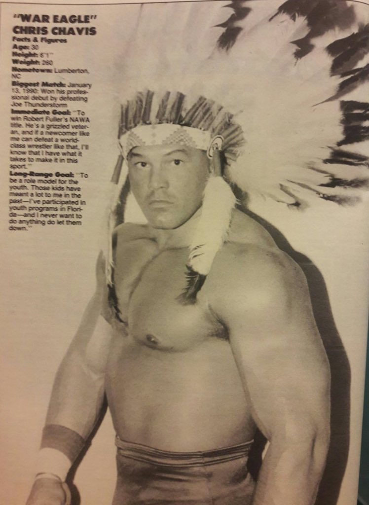 121875Raywwe1's tweet photo. 30 Years Ago Today #ChrisChavis Makes His Pro Wrestling Debut For Larry Sharpeโs World Wrestling Alliance In Philadelphia AKA @NativeTatanka #WarEagle https://t.co/sPHQsltQdF