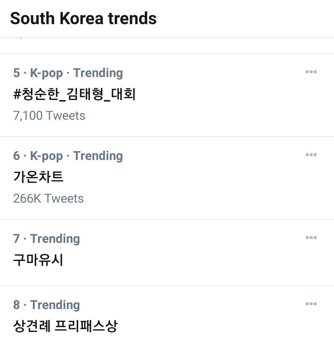 KTH_Facts's tweet photo. [INFO] #청순한_김태형_대회 (Innocent Kim Taehyung contest) is currently trending at #5 in South Korea. Post pictures using the hashtag. 🧸💜
@BTS_twt https://t.co/Hb46COUx5h