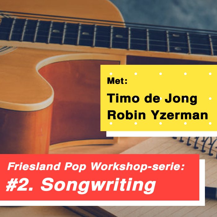 Doe je mee op donderdagavond 28 januari? Geheel gratis, COVID-proof want online! Meer info en aanmelden via onze website! 👍🎸🪗🎤 #workshop #songwriting