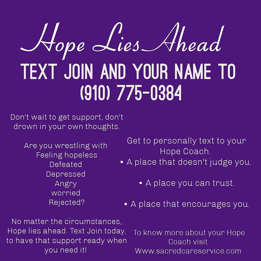 care_sacred's tweet photo. The next time your wrestling with life challenges, let's chat for a bit. Please share this with anyone you know that could use the support. 
You can text join and your name to (910) 775-0384. 
That way the support number is saved to your phone. https://t.co/fQEVXfeMu1